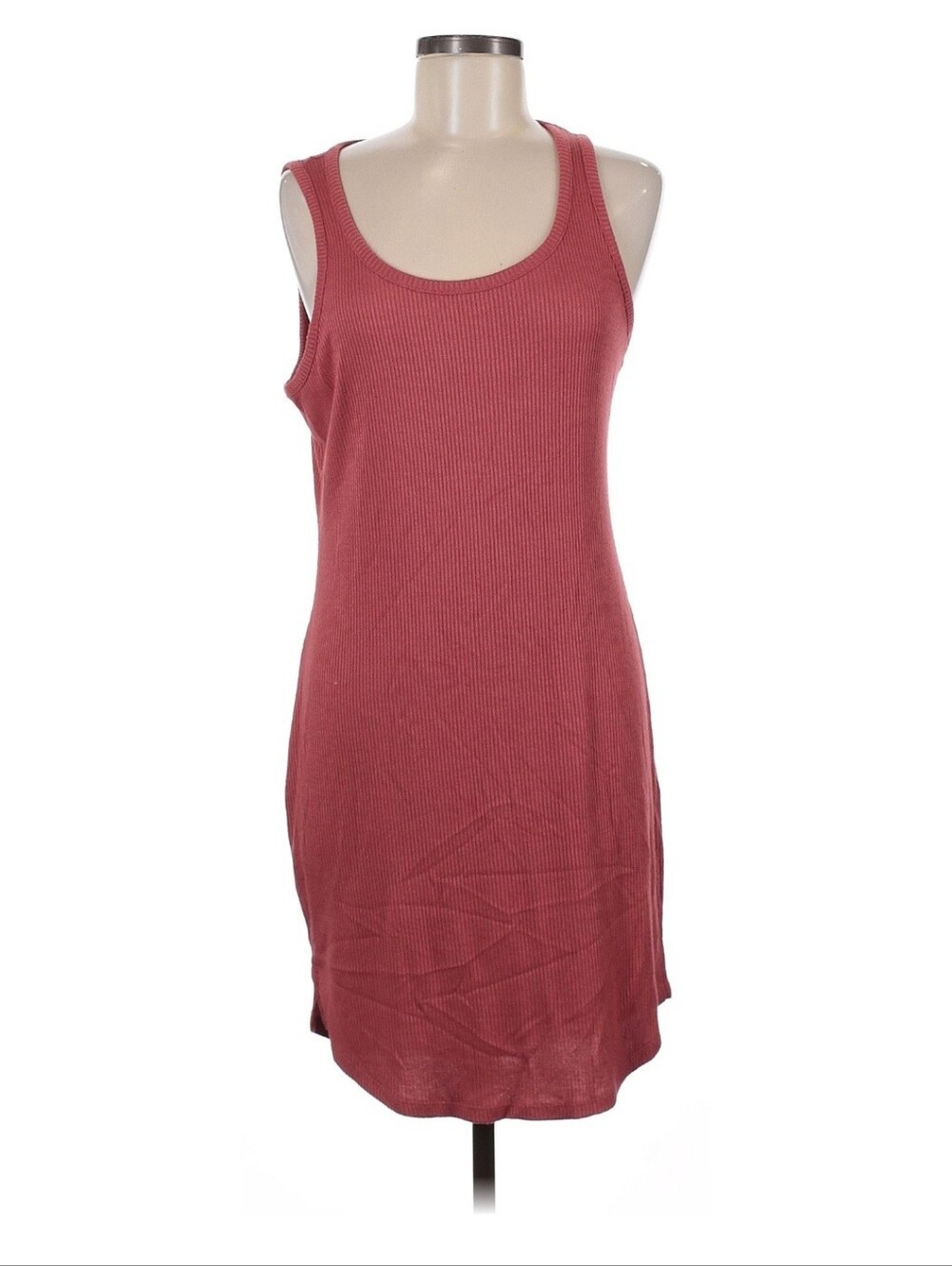 a new day Rust Ribbed Tank Dress